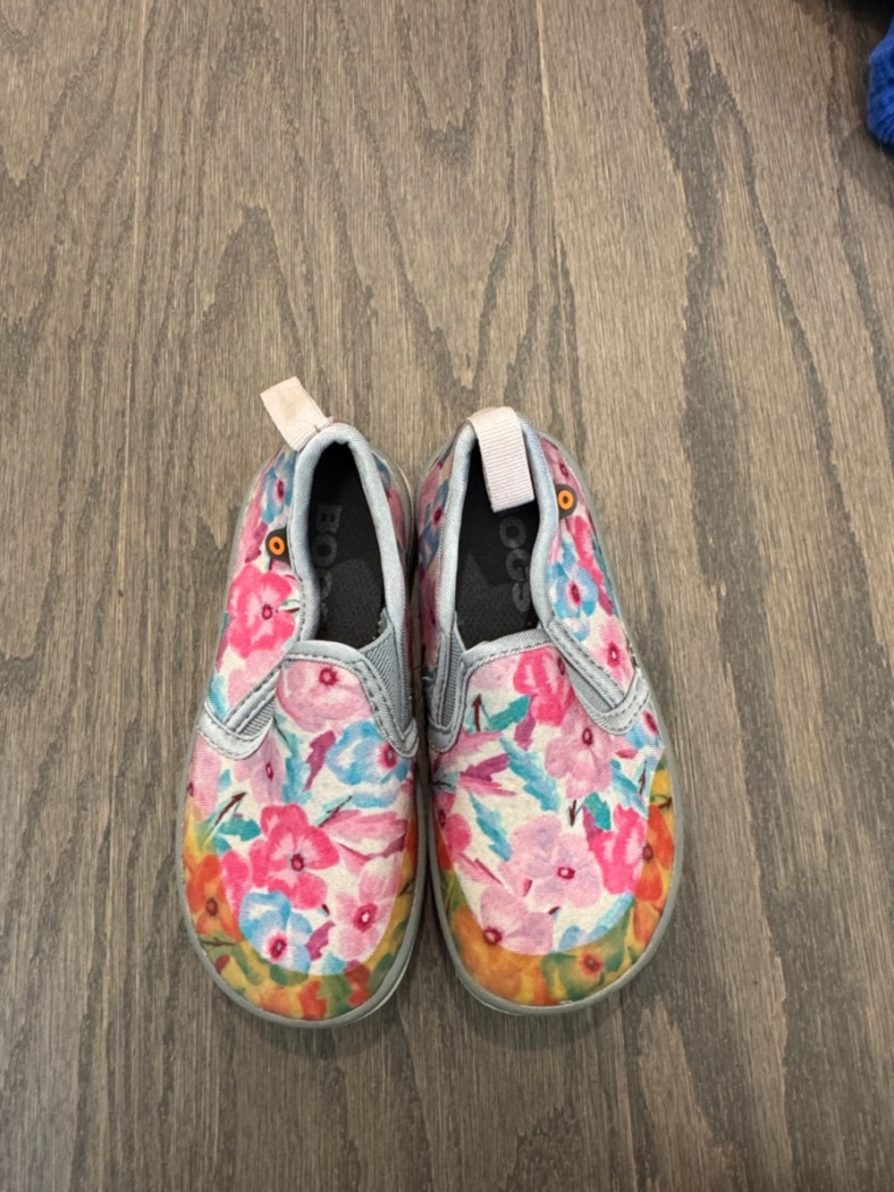 Bogs Kids Floral Slip-On Sneakers - Size 9